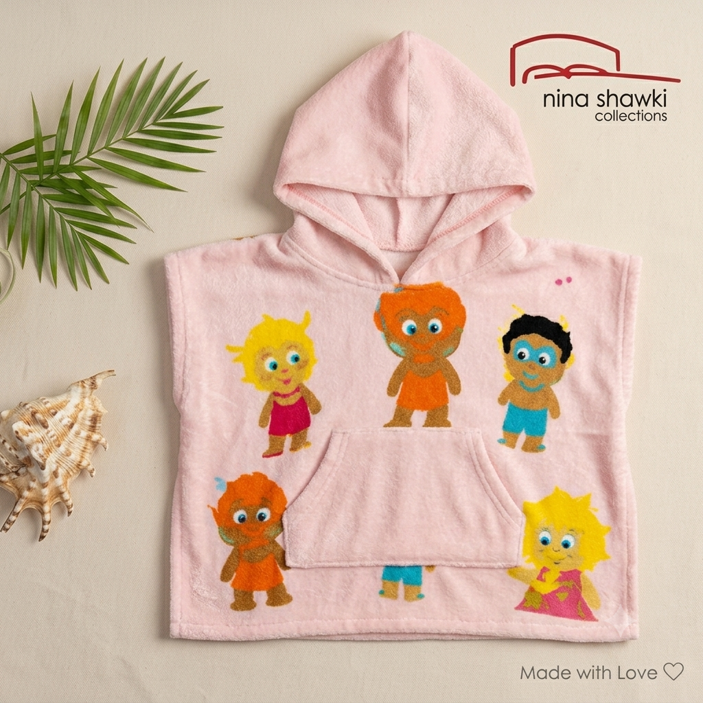 Gemini_Generated_Image_2efnvn2efnvn2efn "Little Sunbeam" Kids Hooded Towel Poncho - الصورة 1